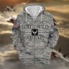 VETERAN UXVET23-NV Premium Microfleece Zip Hoodie