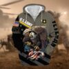 VETERAN UXVET28-MC Premium Microfleece Zip Hoodie