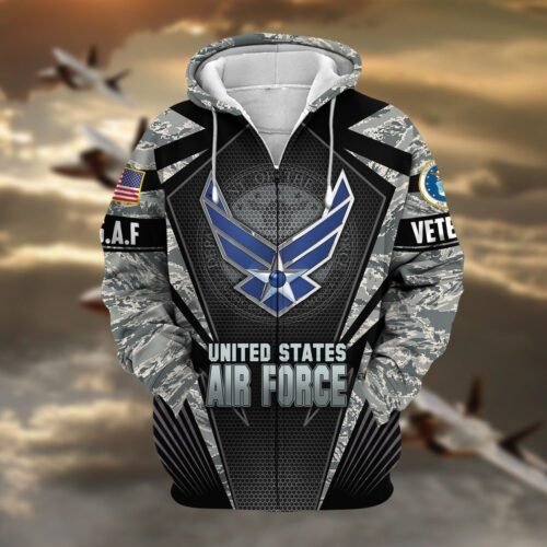 VETERAN UXVET27-AF Premium Microfleece Zip Hoodie