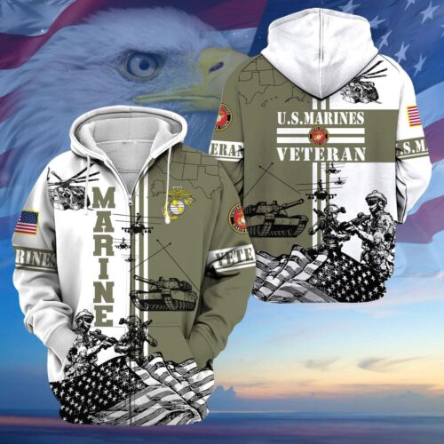 VETERAN UXVET25-MC Premium Microfleece Zip Hoodie