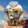 VETERAN UXVET26-AM Premium Microfleece Zip Hoodie