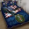 United States Navy Veteran Proudly Served Quilt Bedding Set