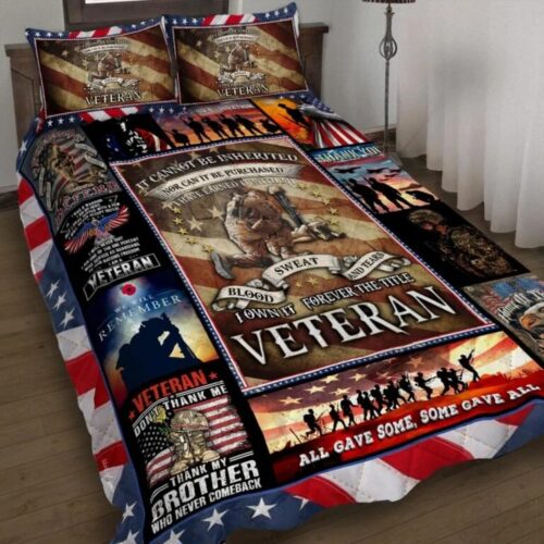 Proud To Be A Veteran – Our Oath Has No Expiration Quilt Bedding Set UXVET10BD