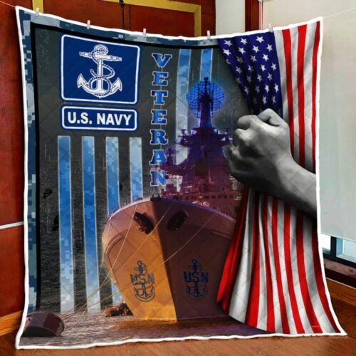 U.S.Navy Cruiser Veteran Quilt Blanket