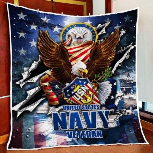 U.S. Navy Veteran Quilt Blanket