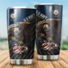 US ARMY SINCE EAGLE WITH AMERICAN FLAG WINGS STAINLESS STEEL TUMBLER PROUD MILITARY UXVET12TBL