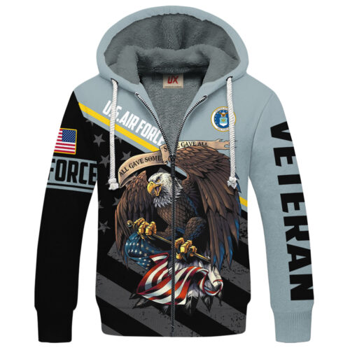 VETERAN UXVET16-AF Premium Heavy Fleece Zip Hoodie