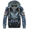 VETERAN UXVET27-CG Premium Heavy Fleece Zip Hoodie