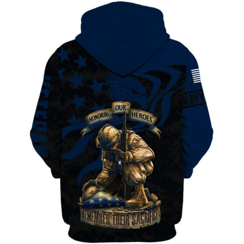 US NAVY NMH-02 Premium Microfleece Zip Hoodie