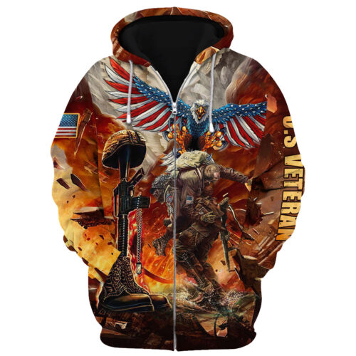 VETERAN DBA-VTR-06 Premium Microfleece Zip Hoodie