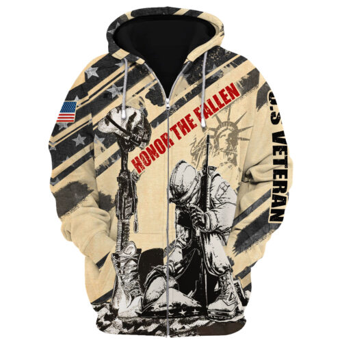 VETERAN DBA-VTR-05 Premium Microfleece Zip Hoodie