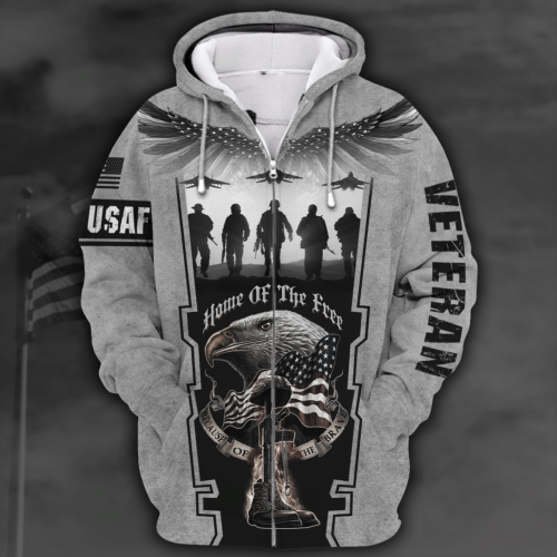 AIR FORCE HLT-2510-AF-01 Premium Microfleece Zip Hoodie