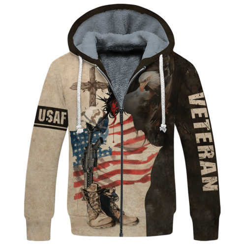 AIR FORCE HLT-2710-AF-02 Premium Heavy Fleece Zip Hoodie