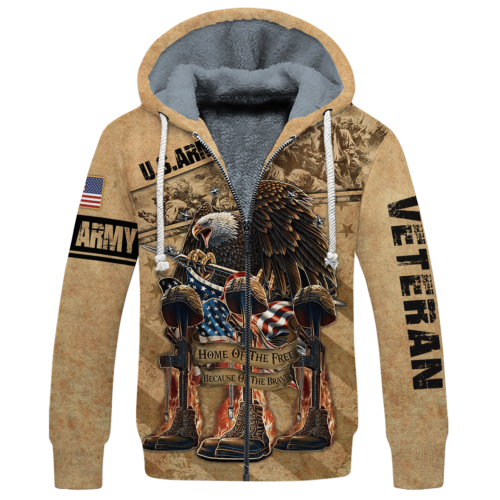 ARMY HLT-1510-AR-02 Premium Heavy Fleece Zip Hoodie