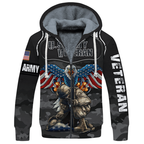 ARMY HLT-1810-AR-02 Premium Heavy Fleece Zip Hoodie