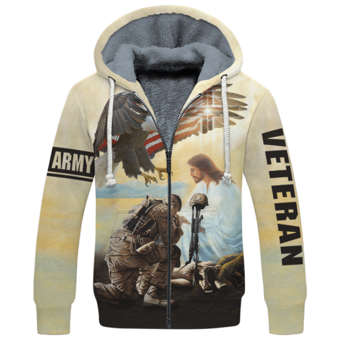 ARMY HLT-2510-AR-02 Premium Heavy Fleece Zip Hoodie