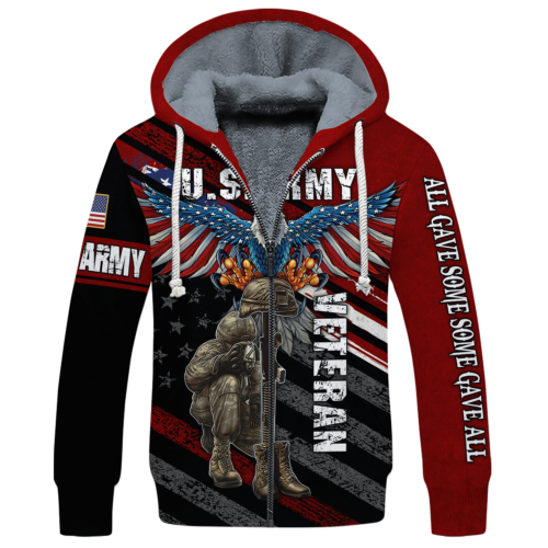 ARMY HLT-2211-AR-01 Premium Heavy Fleece Zip Hoodie