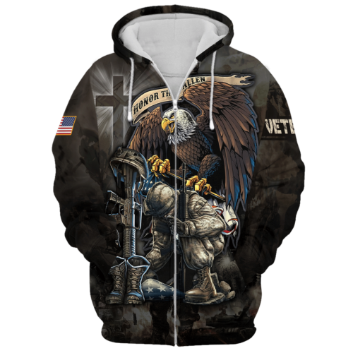 VETERAN NV-VETERAN-04 Premium Microfleece Zip Hoodie