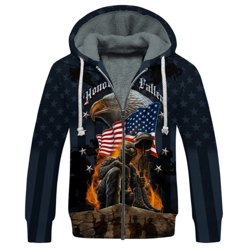 VETERAN NV-VETERAN-06 Premium Heavy Fleece Zip Hoodie