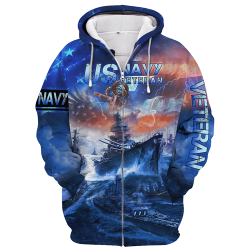 NAVY HLT-1710-NV-01 Premium Microfleece Zip Hoodie