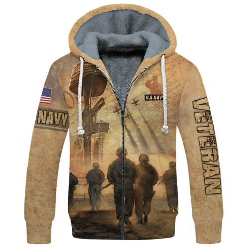 NAVY HLT-1410-NV-02 Premium Heavy Fleece Zip Hoodie