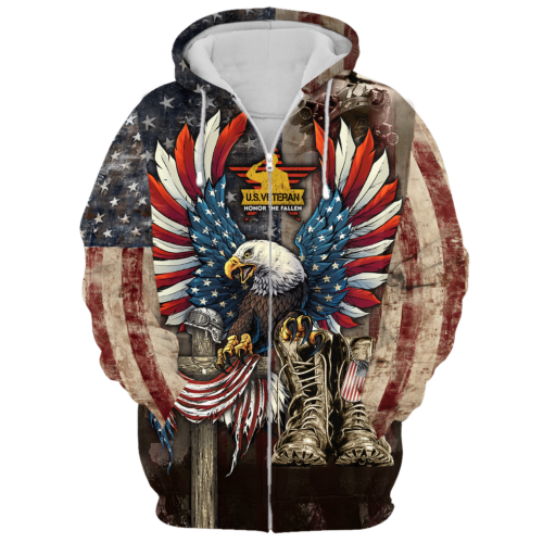 VETERAN NV-VETERAN-07 Premium Microfleece Zip Hoodie