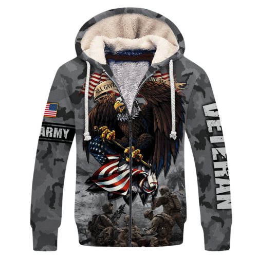 ARMY NTD-1110-AM-01 Premium Heavy Fleece Zip Hoodie