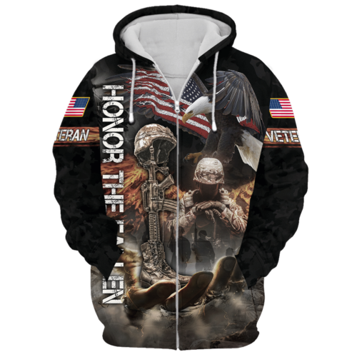 VETERAN NV-VETERAN-11 Premium Microfleece Zip Hoodie