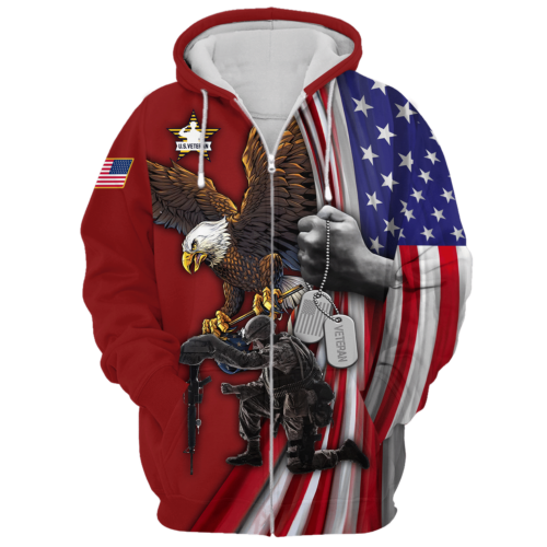 VETERAN NV-VETERAN-13 Premium Microfleece Zip Hoodie