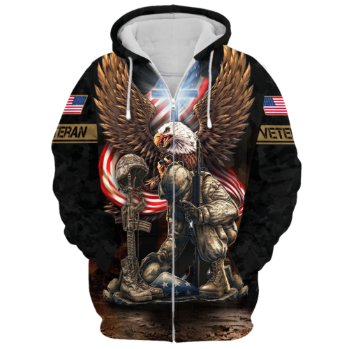 VETERAN NV-VETERAN-14 Premium Microfleece Zip Hoodie