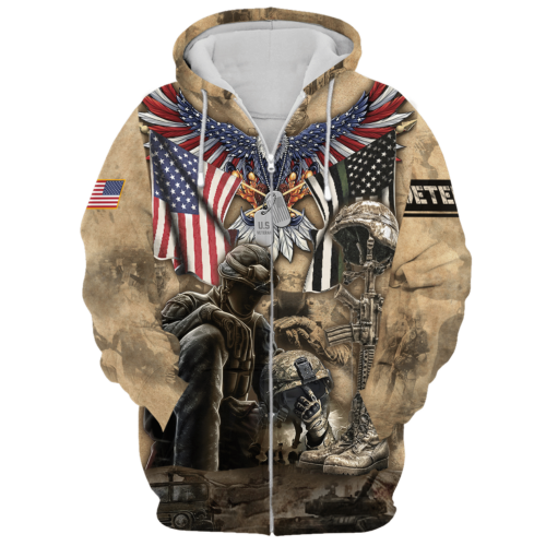 VETERAN NV-VETERAN-16 Premium Microfleece Zip Hoodie