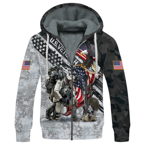 VETERAN NV-VETERAN-21 Premium Heavy Fleece Zip Hoodie