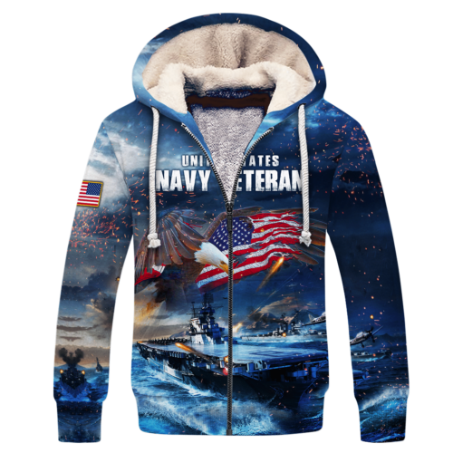 NAVY NTD-1310-NA-02 Premium Heavy Fleece Zip Hoodie