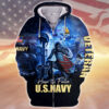 NAVY HLT-1110-NV-01 Premium Microfleece Zip Hoodie