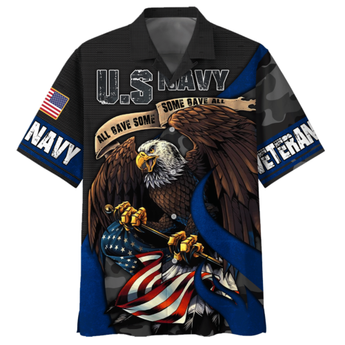 NAVY HLT-2011-NV-01 Premium Hawaiian Shirt