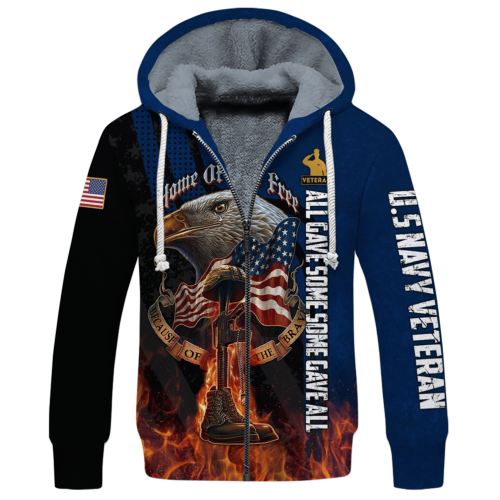 NAVY HLT-2311-NV-01 Premium Heavy Fleece Zip Hoodie