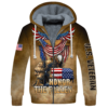 VETERAN NV-VETERAN-04 Premium Heavy Fleece Zip Hoodie