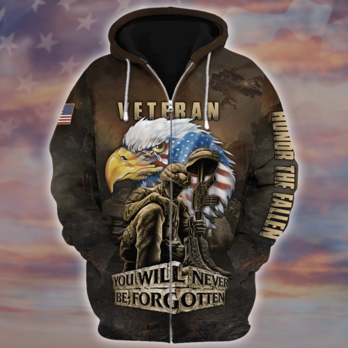 VETERAN HBL-VTR-10 Premium Microfleece Zip Hoodie