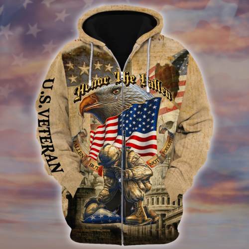 VETERAN HBL-VTR-15 Premium Microfleece Zip Hoodie