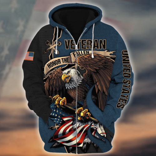 VETERAN HBL-VTR-20 Premium Microfleece Zip Hoodie