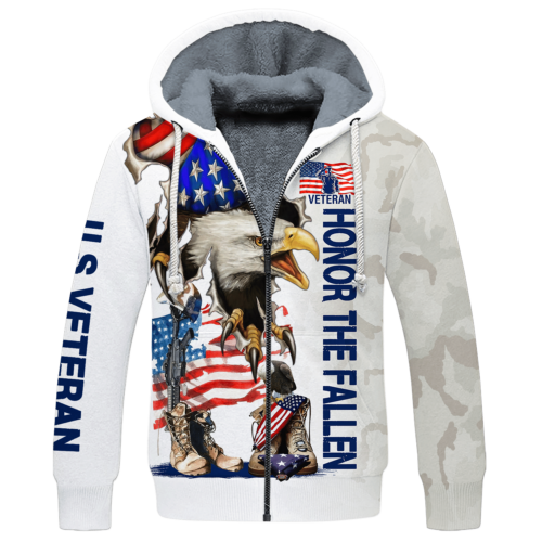 VETERAN HBL-VTR-23 Premium Heavy Fleece Zip Hoodie