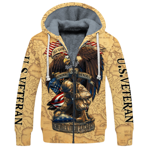 VETERAN NV-VTR-46 Premium Heavy Fleece Zip Hoodie