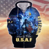 AIR FORCE NTD-1210-AF-02 Premium Microfleece Zip Hoodie