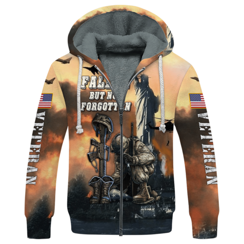 VETERAN HBL-VTR-27 Premium Heavy Fleece Zip Hoodie