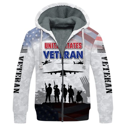 VETERAN NV-VTR-44 Premium Heavy Fleece Zip Hoodie