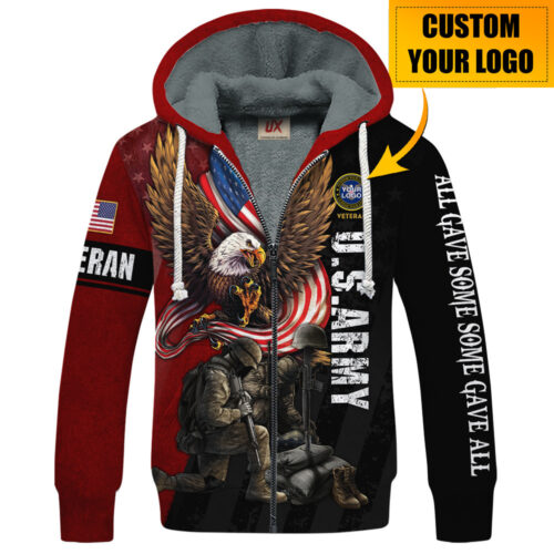 VETERAN HBLVTR43 Premium Heavy Fleece Zip Hoodie