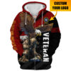 VETERAN HBLVTR45 Premium Microfleece Zip Hoodie