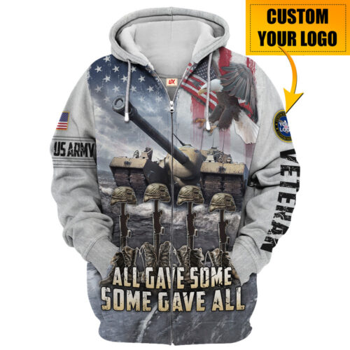 VETERAN HBLVTR47 Premium Microfleece Zip Hoodie