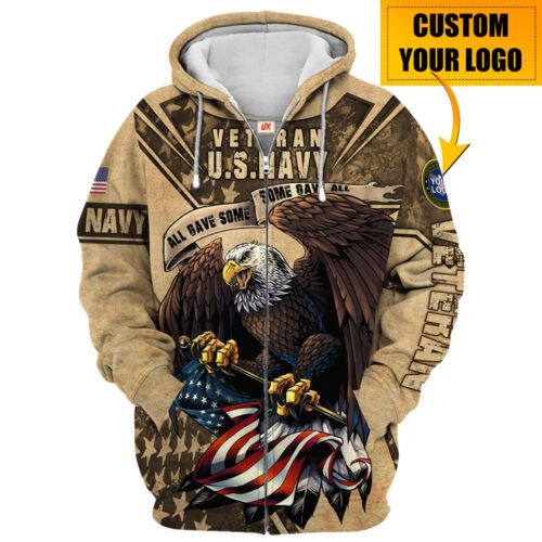 VETERAN HBLVTR50 Premium Microfleece Zip Hoodie