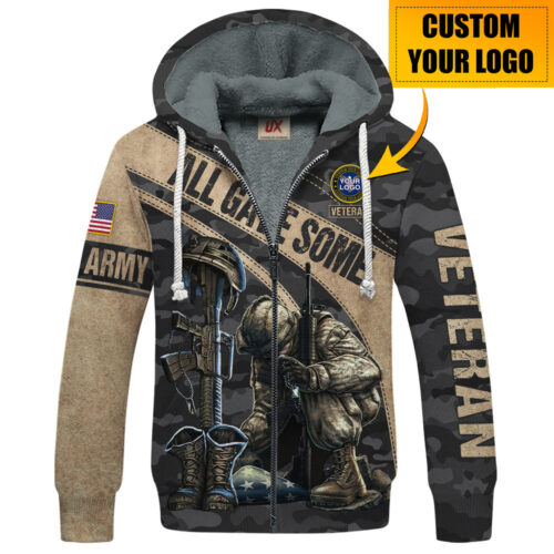 VETERAN HBLVTR51 Premium Heavy Fleece Zip Hoodie